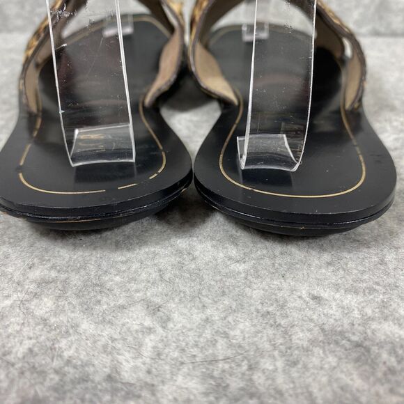 J Crew Cypress Leopard Print Calf Hair Slide Sandals Womens‎ Size 8 - Picture 5 of 9